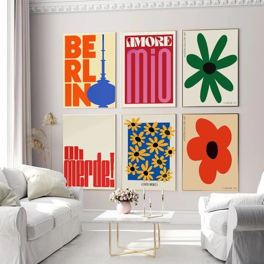 Abstract Floral Canvas Art