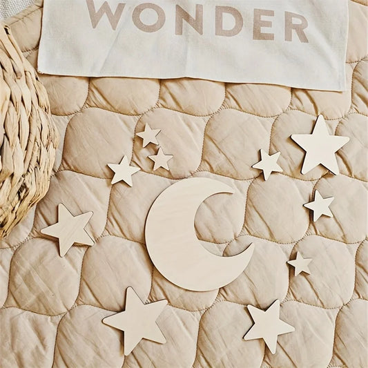 Moon Stars Wooden Decor