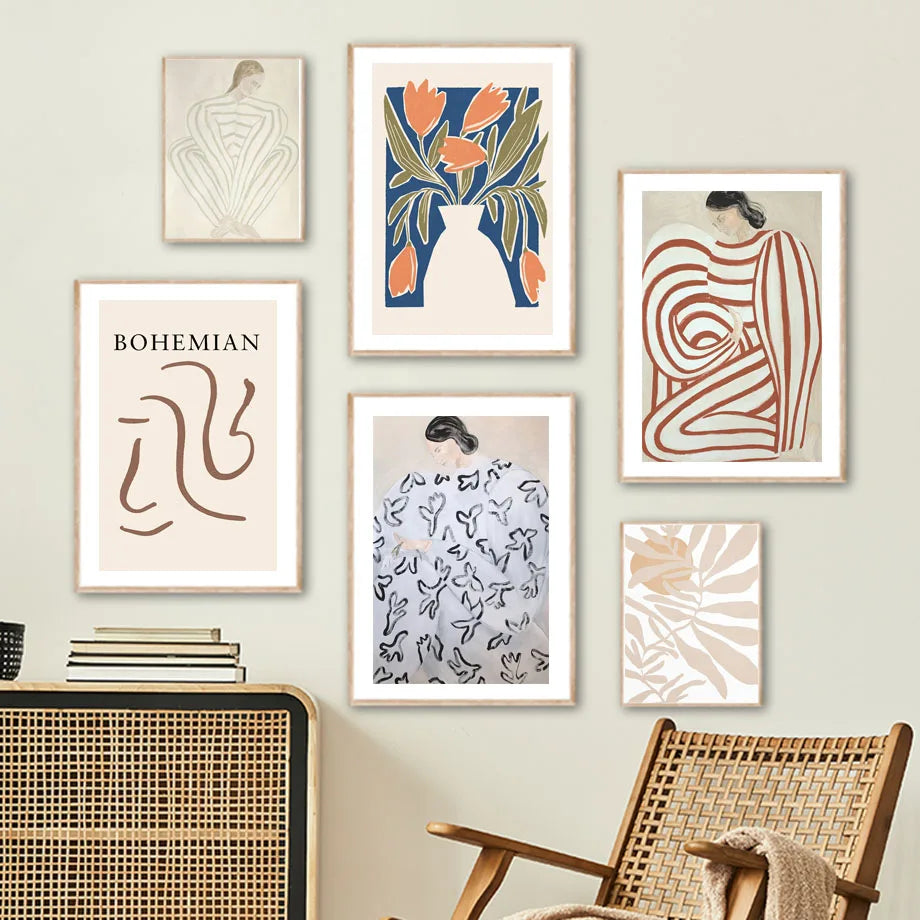 Striped Girl Canvas Art