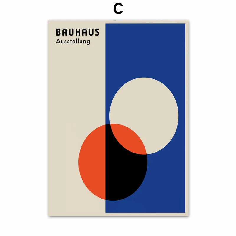 Blue Bauhaus Canvas Art