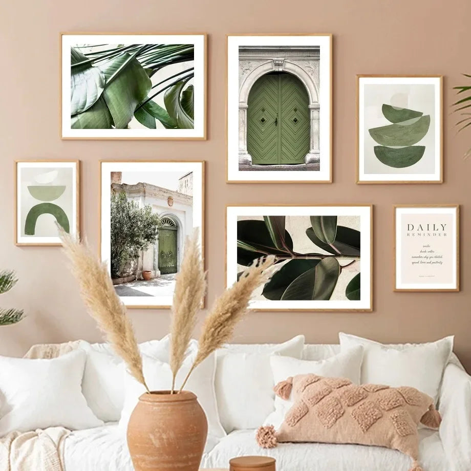 Green Graphic Shapes Art