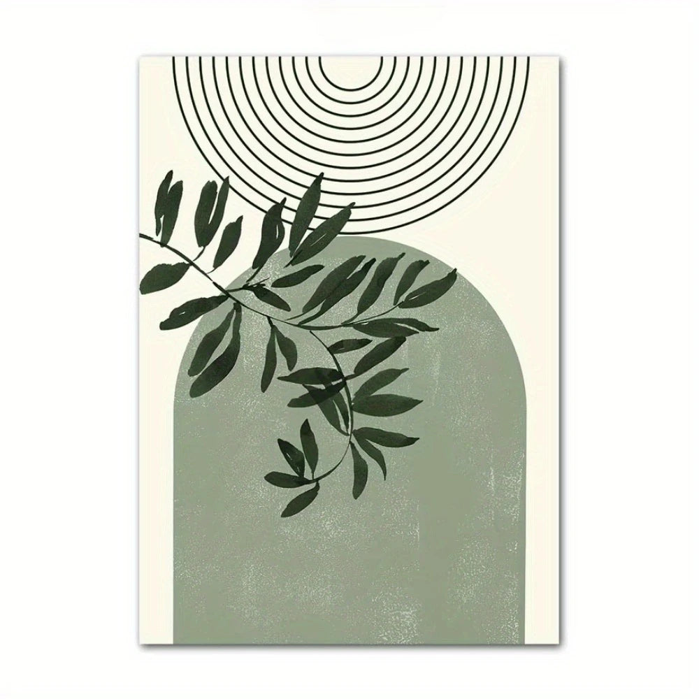 Green Floral Canvas Art