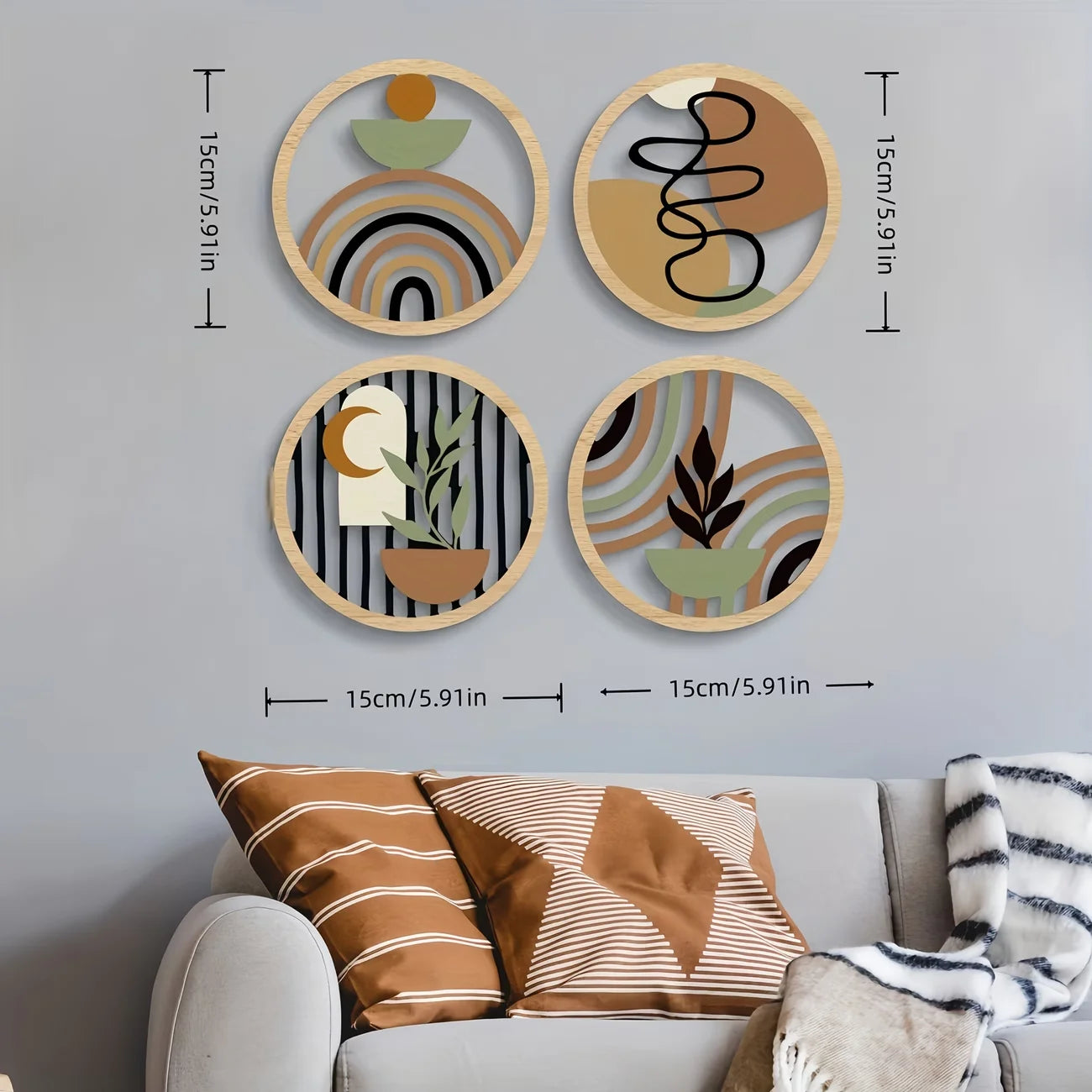 Boho Wave Wooden Decor