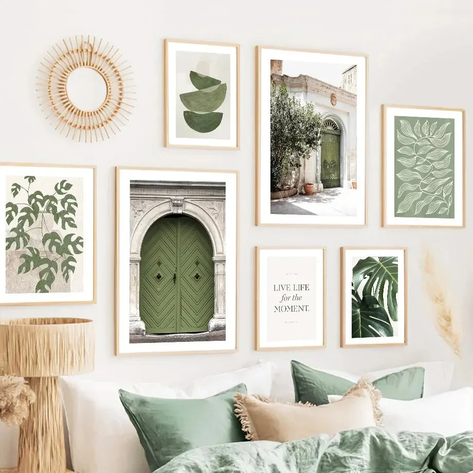 Green Graphic Shapes Art