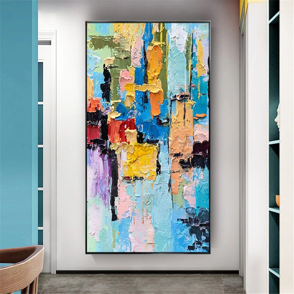 Carnaval Wall Art Abstract Handmadde Oil Painting On Canvas Lovely Colorful Art Work Custom Painting Large Wall Decor Room Decor