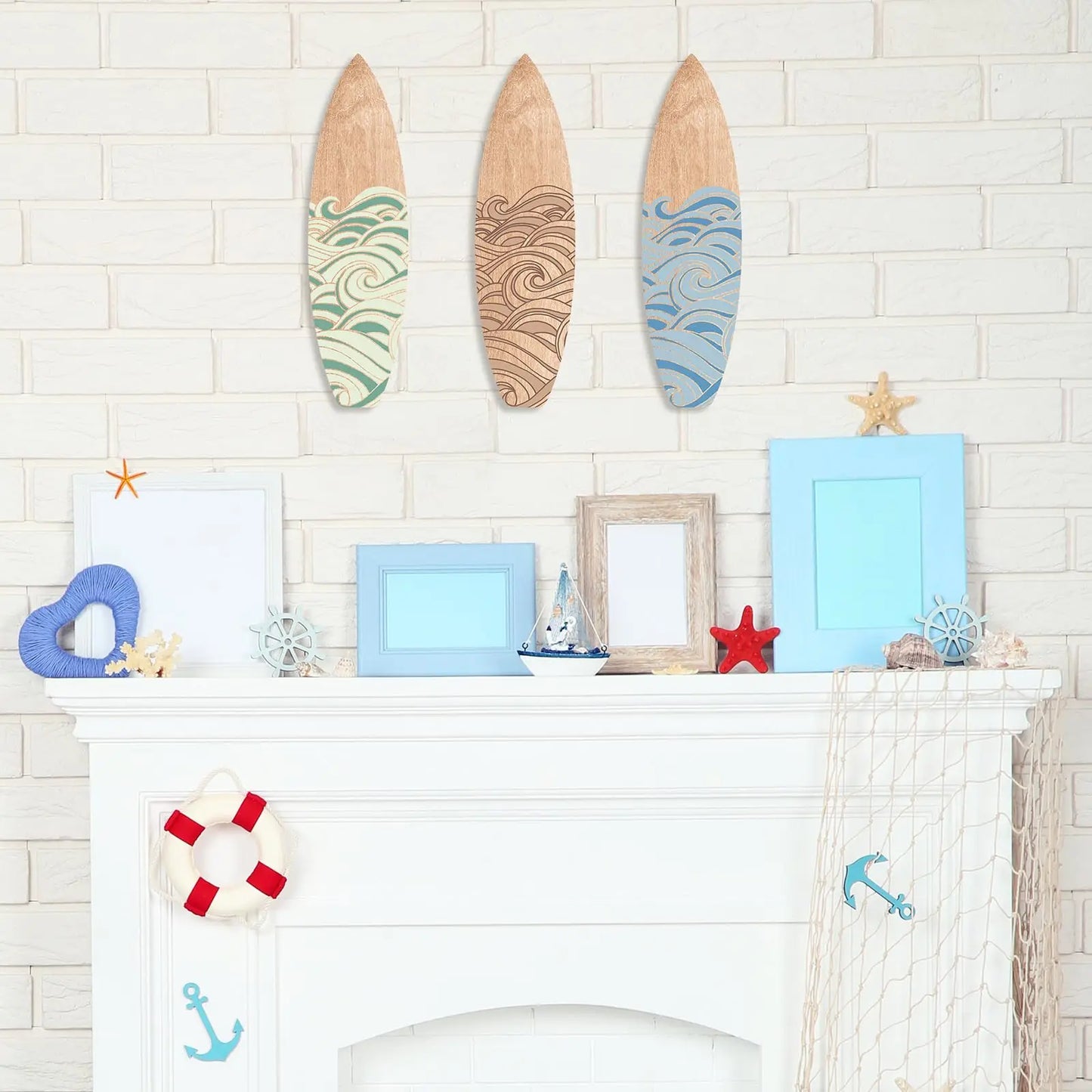 Tropical Surfboard Wall Decor
