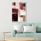 Burgundy Geometric Canvas Art