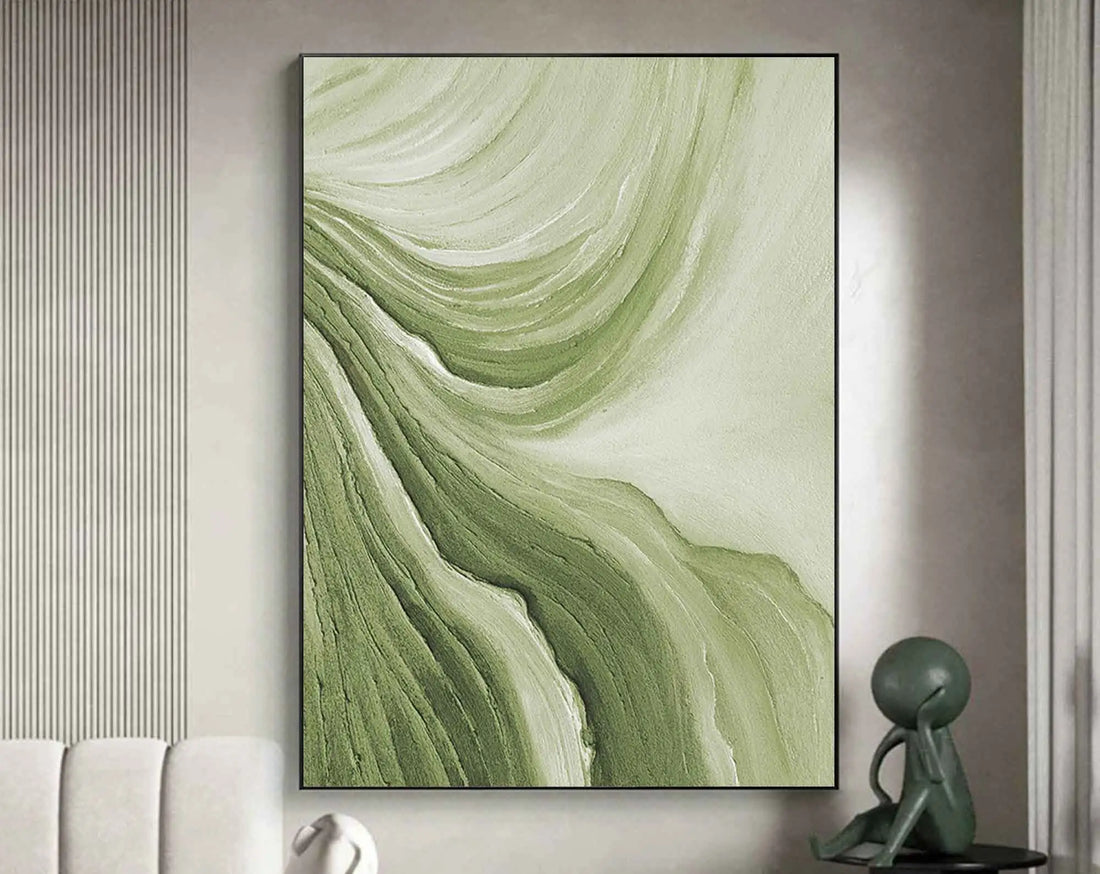 Gold Green Abstract Canvas