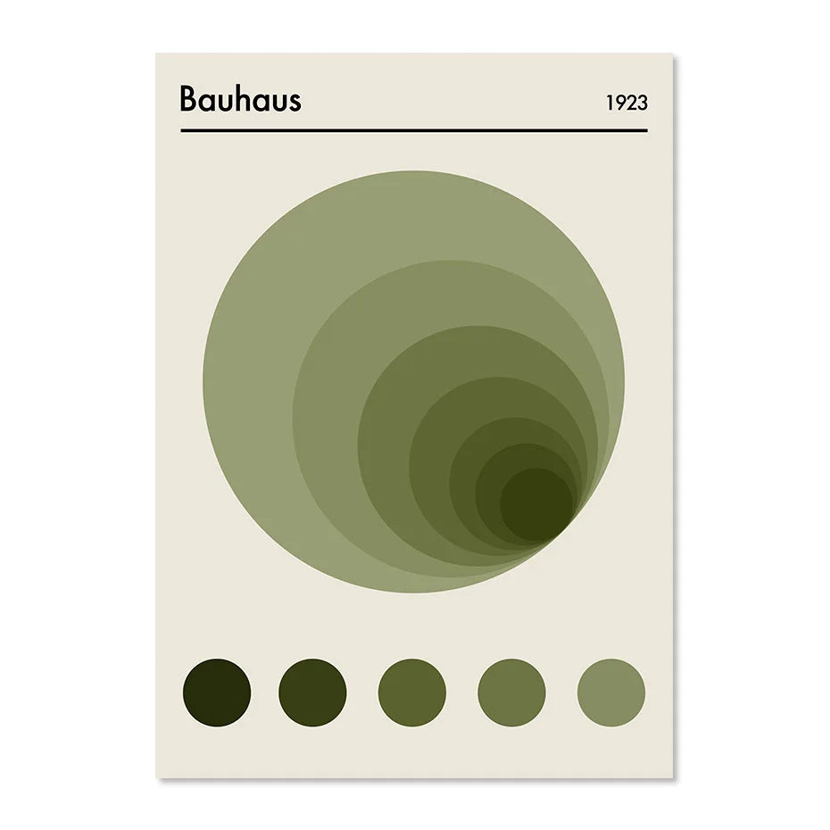 Green Bauhaus Wall Print