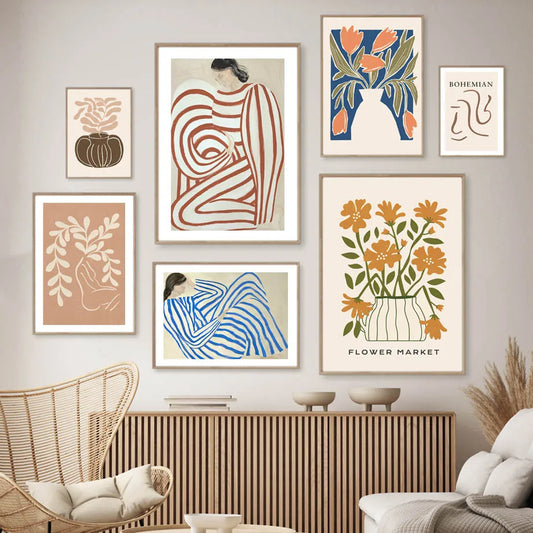 Striped Girl Canvas Art