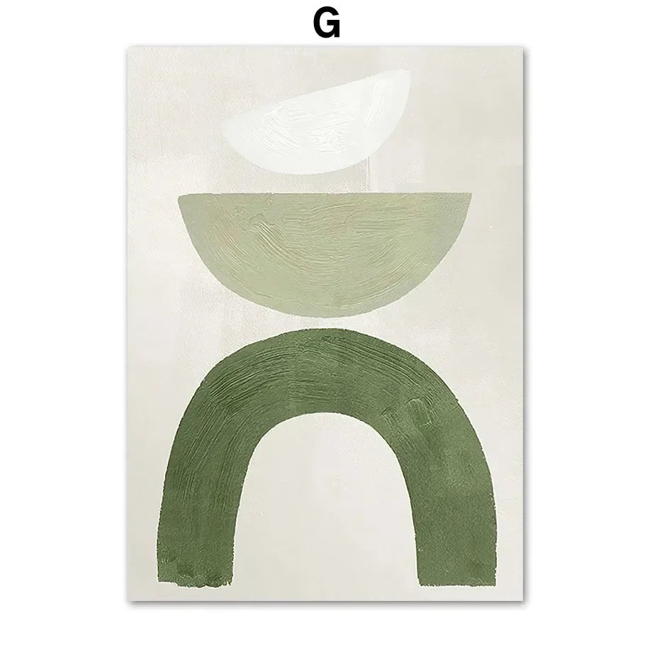 Green Graphic Shapes Art