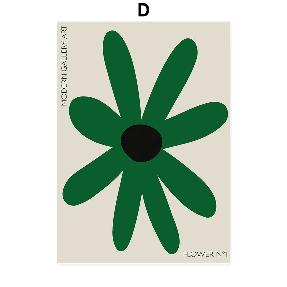 Abstract Floral Canvas Art
