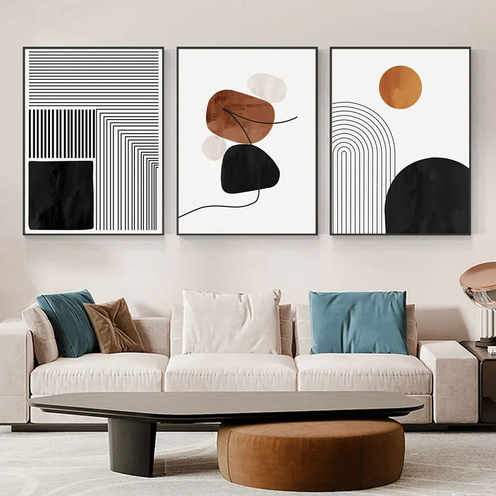 Black Line Canvas Art