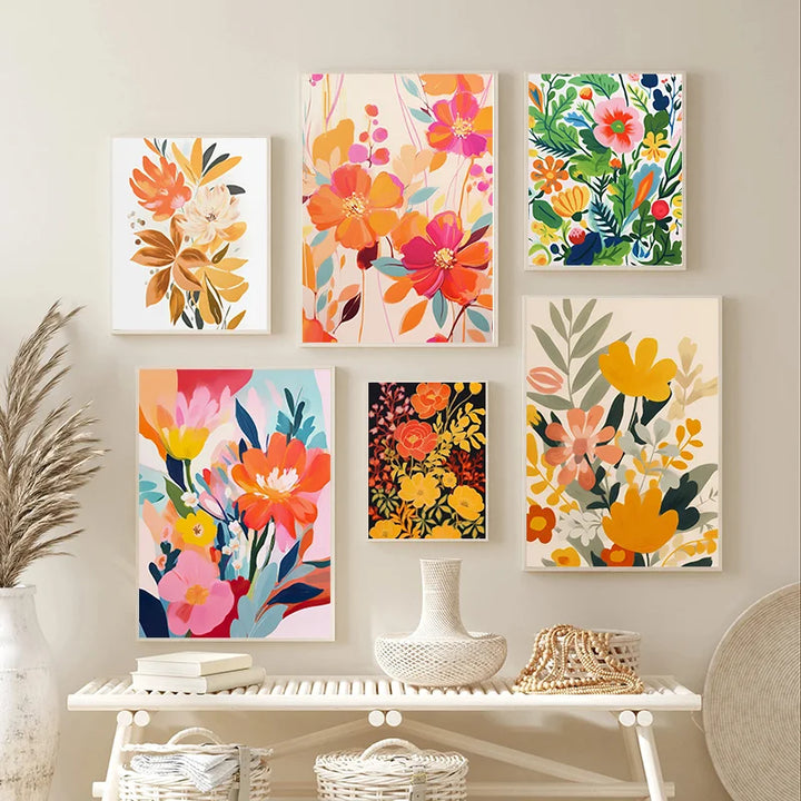 Colorful Floral Canvas Art