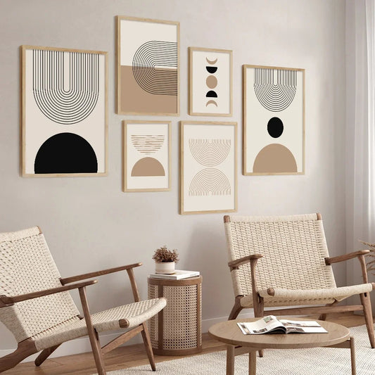 Scandinavian Geometric Canvas Art
