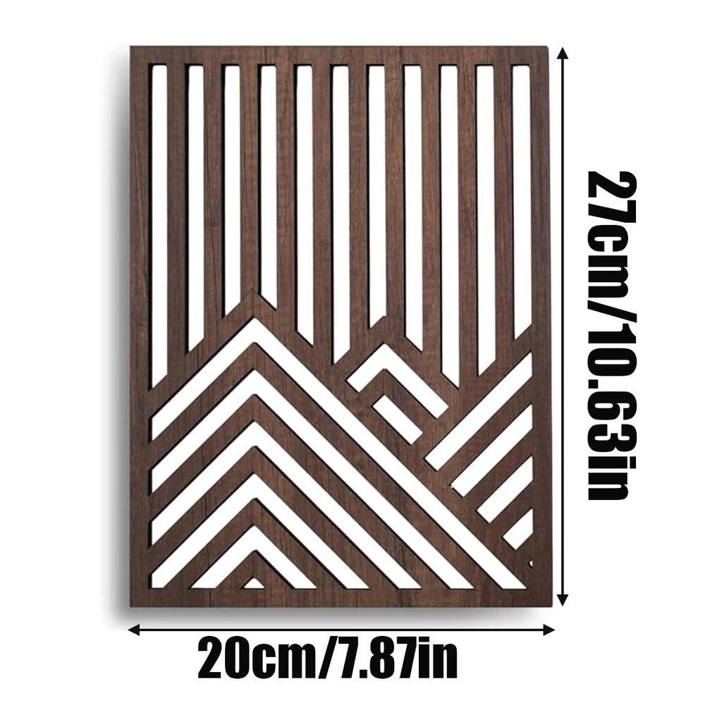 3PCS Retro Wood Art Decor Modern Wood Art Wall Decor,Indoor Wall Hanging Decorations for Living Room, Bedroom, Office