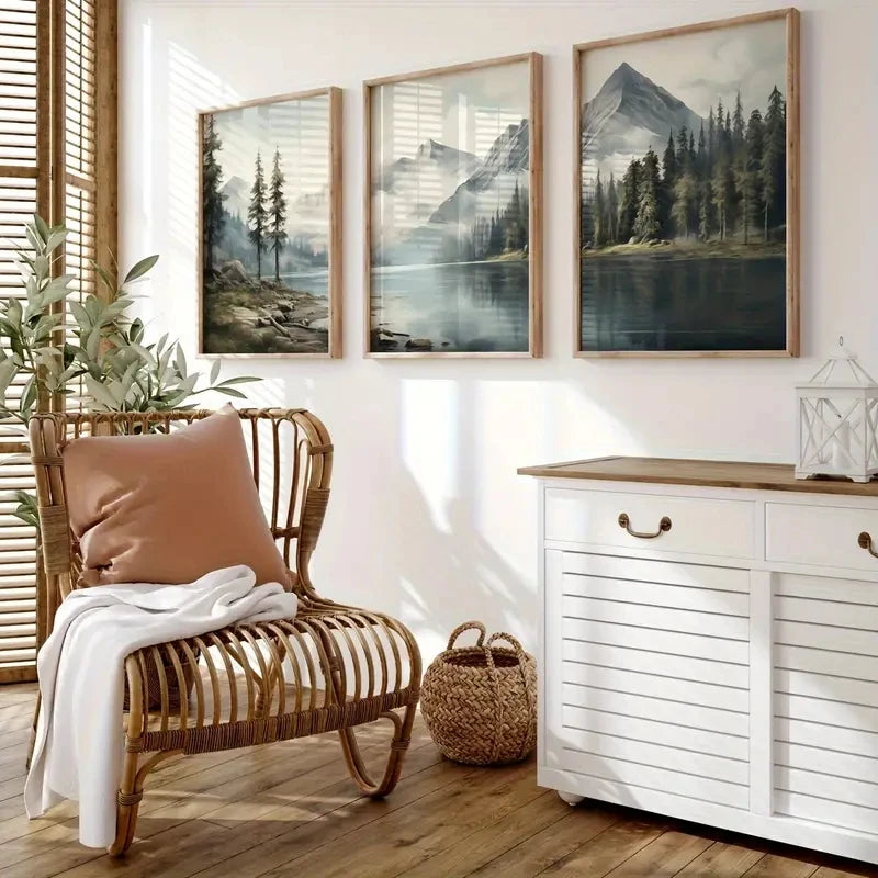 Green Landscape Canvas Set