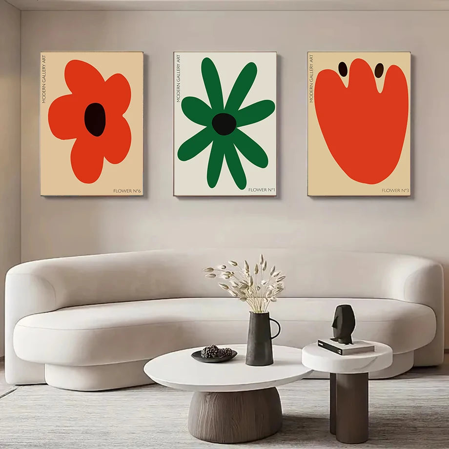 Abstract Floral Canvas Art