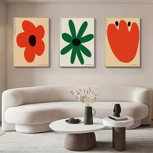 Abstract Floral Canvas Art