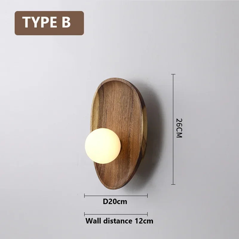 Nordic Wood Wall Lamp