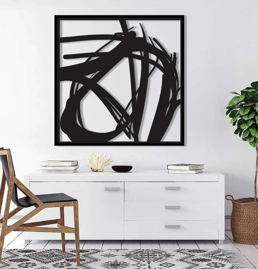 Minimal Line Metal Art
