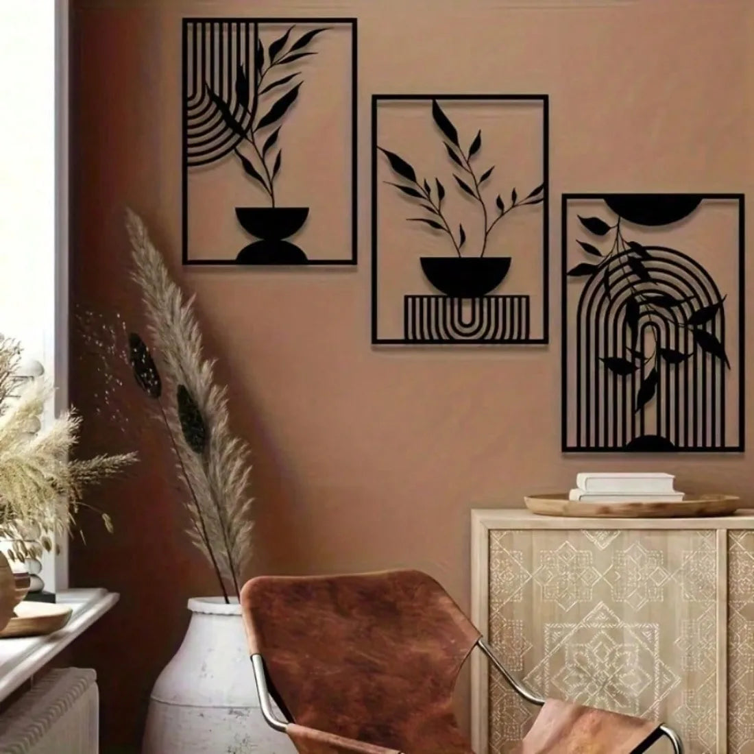 Abstract Metal Wall Set