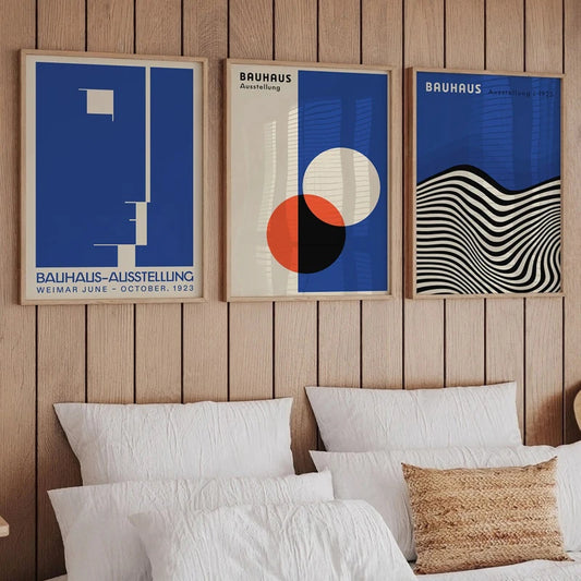 Blue Bauhaus Canvas Art