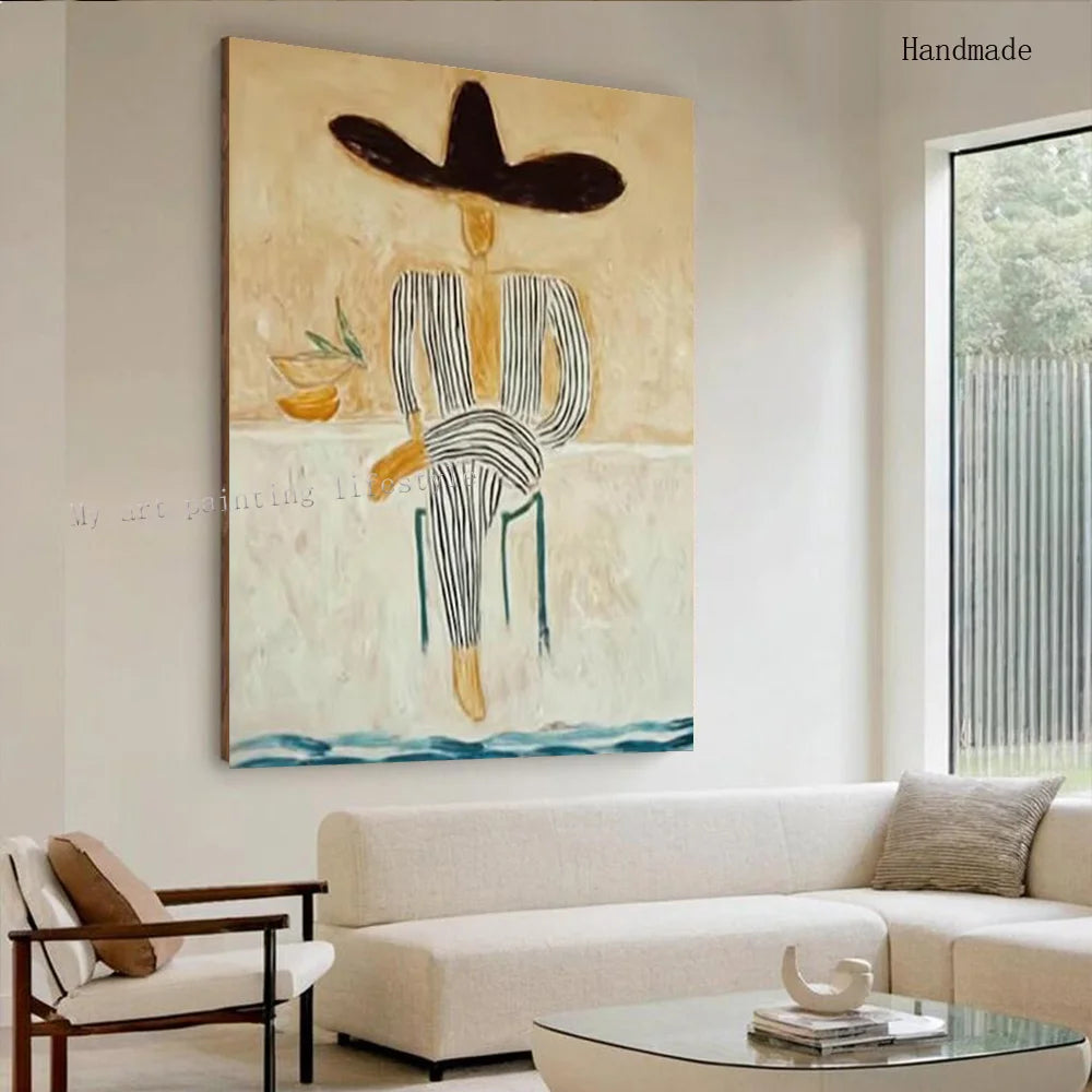 Handmade Figure Canvas Art