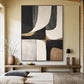 Beige Abstract Canvas Art
