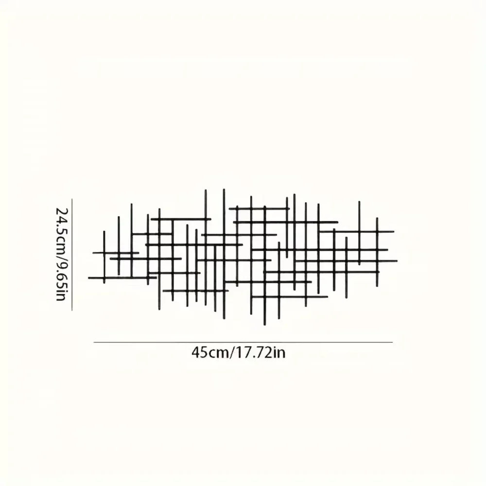 Abstract Grid Metal Art