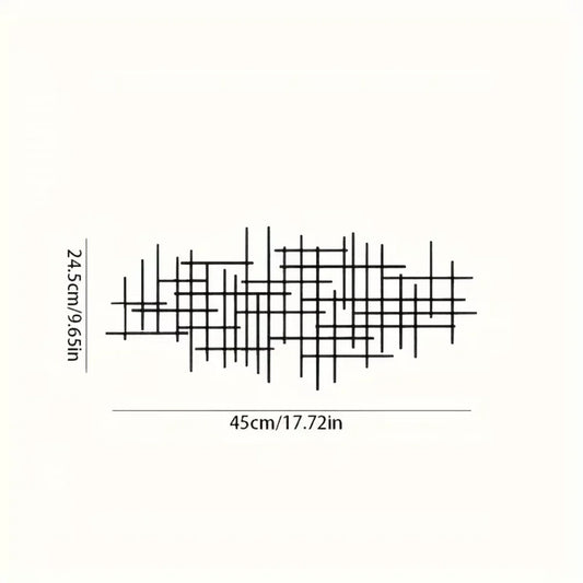 Abstract Grid Metal Art