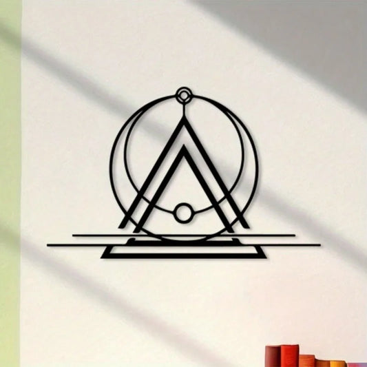 Retro Geometric Metal Art