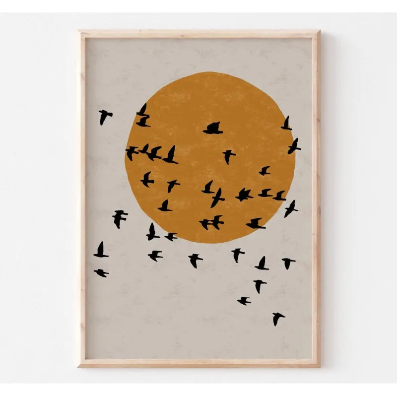 Japandi Sunrise Canvas Art