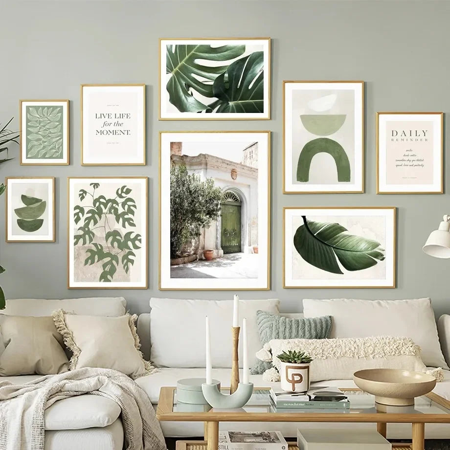 Green Graphic Shapes Art