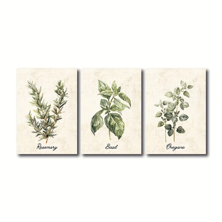 Botanical Herb Print Set