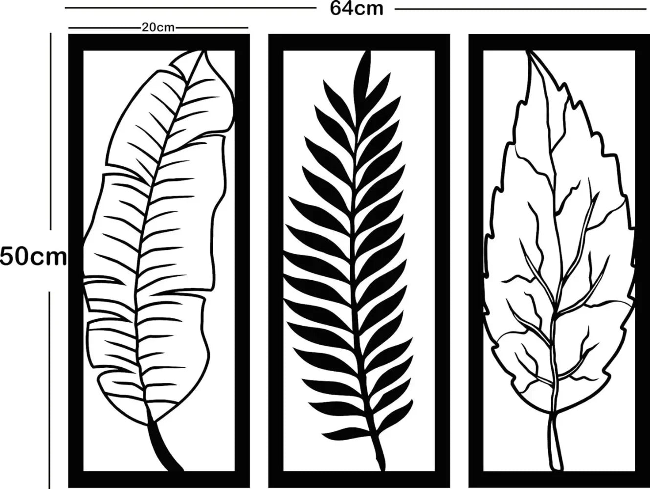 Elegant Metal Leaf Art