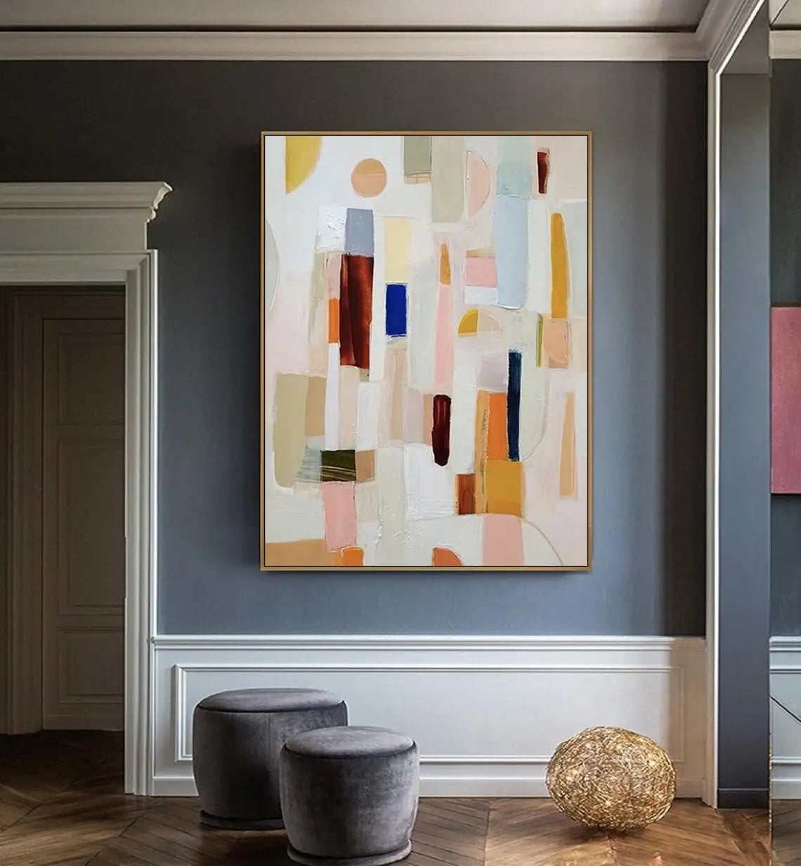 Green Bauhaus Block Art
