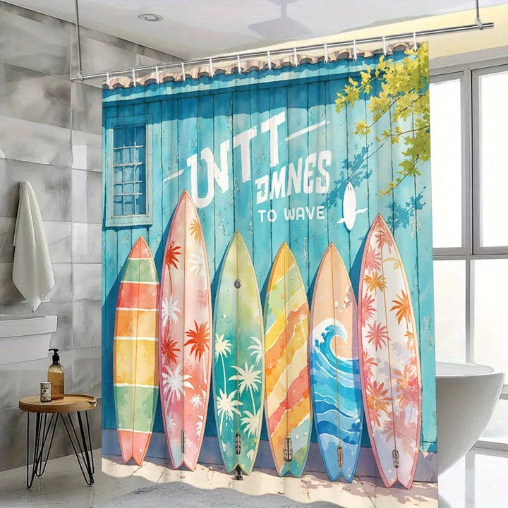 Vintage Surfboard Curtain