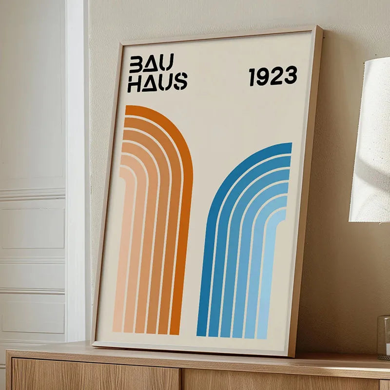 Bauhaus Rainbow Canvas Art