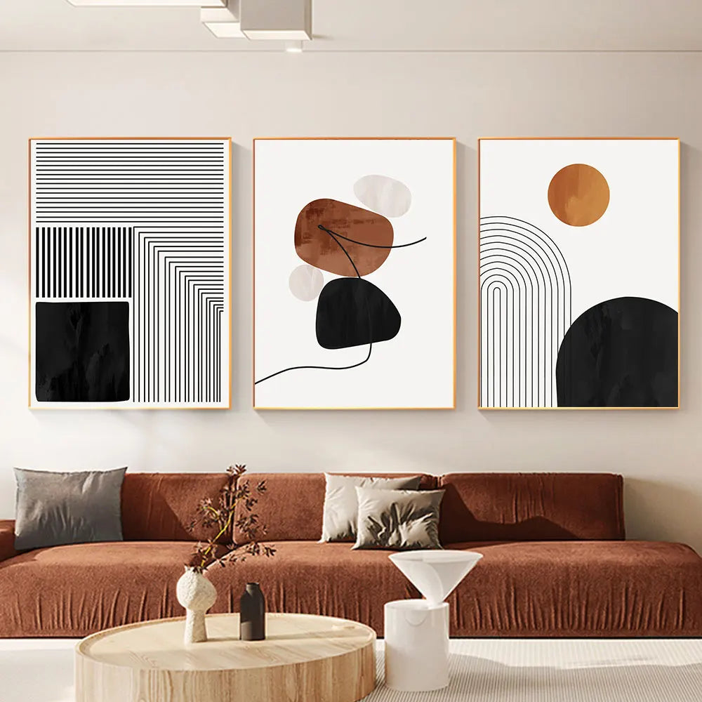 Black Line Canvas Art