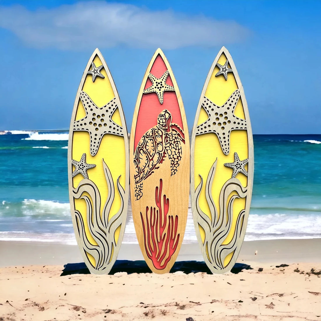 Hawaiian Surfboard Wall Set