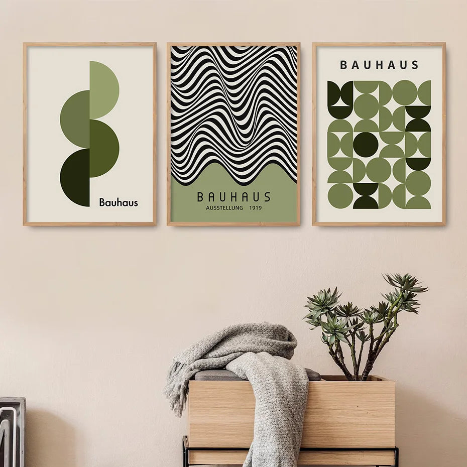 Green Bauhaus Wall Print