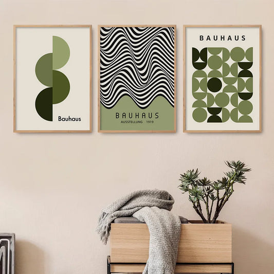 Green Bauhaus Wall Print