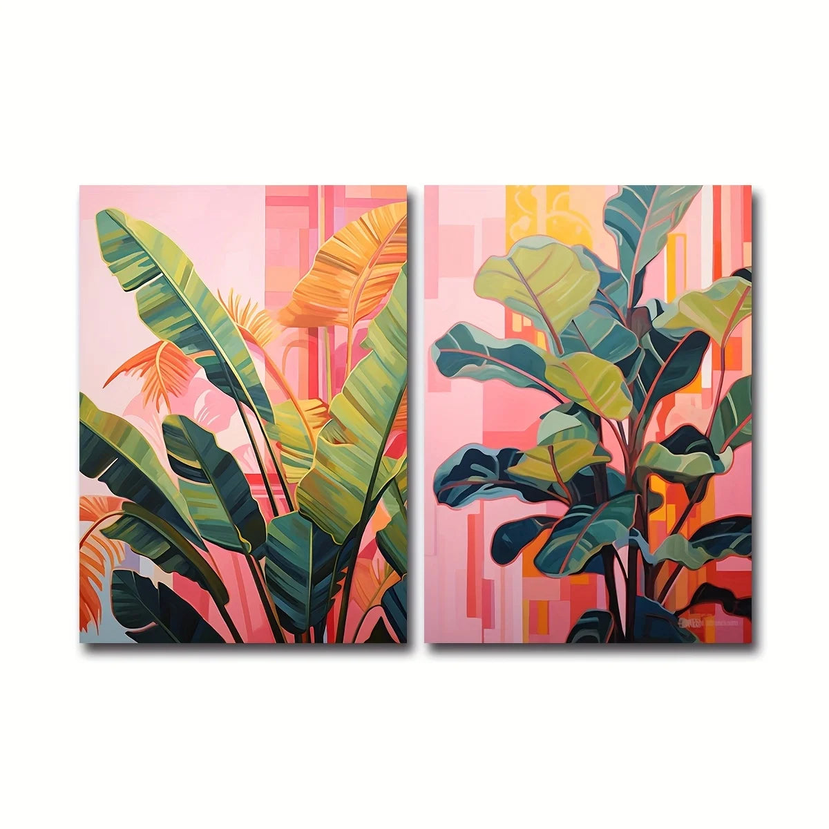 Tropical Palm Canvas Set