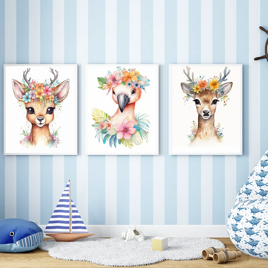 Woodland Animal Nursery Canvas