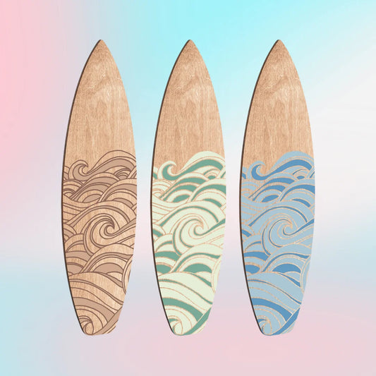 Tropical Surfboard Wall Decor