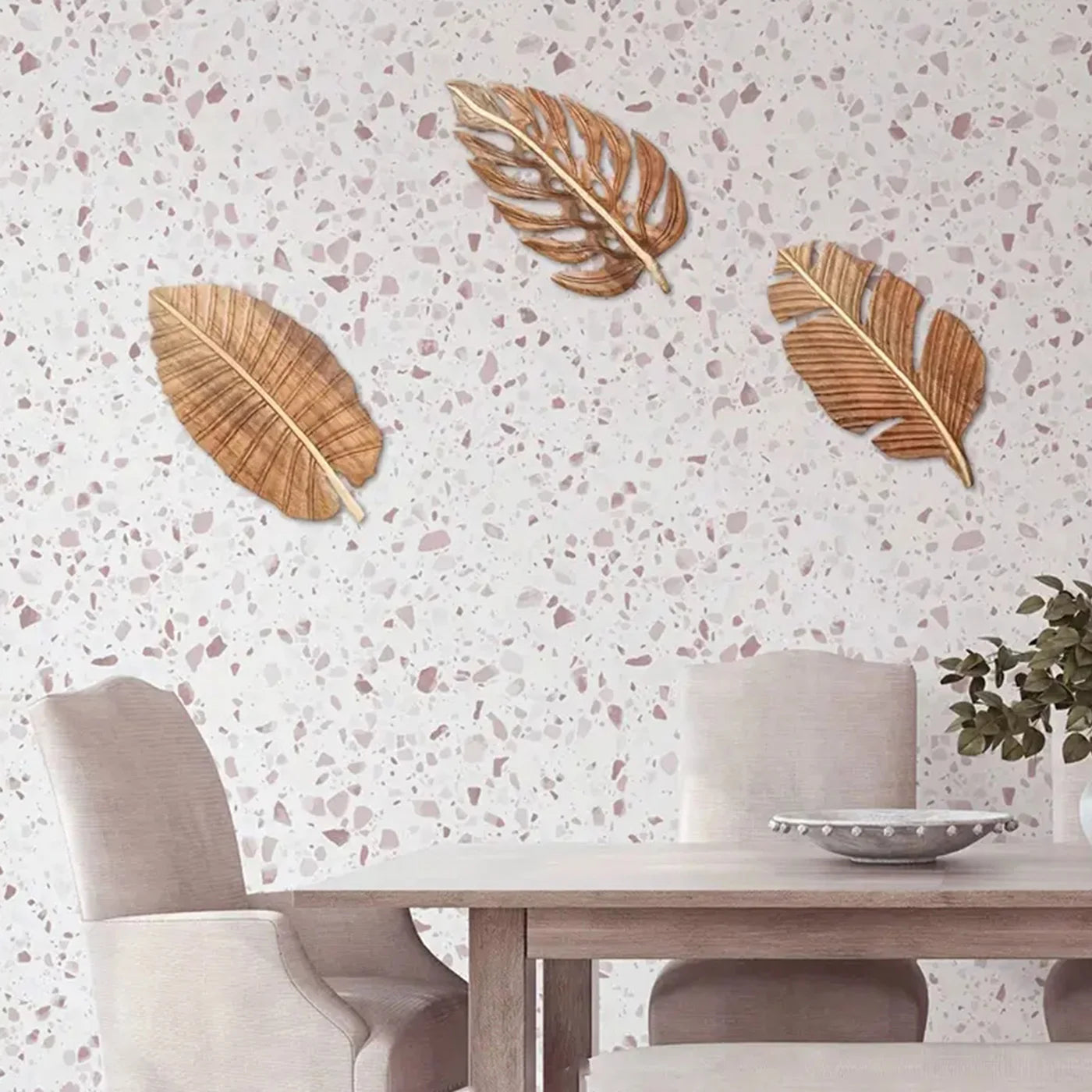 Boho Wood Leaf Art