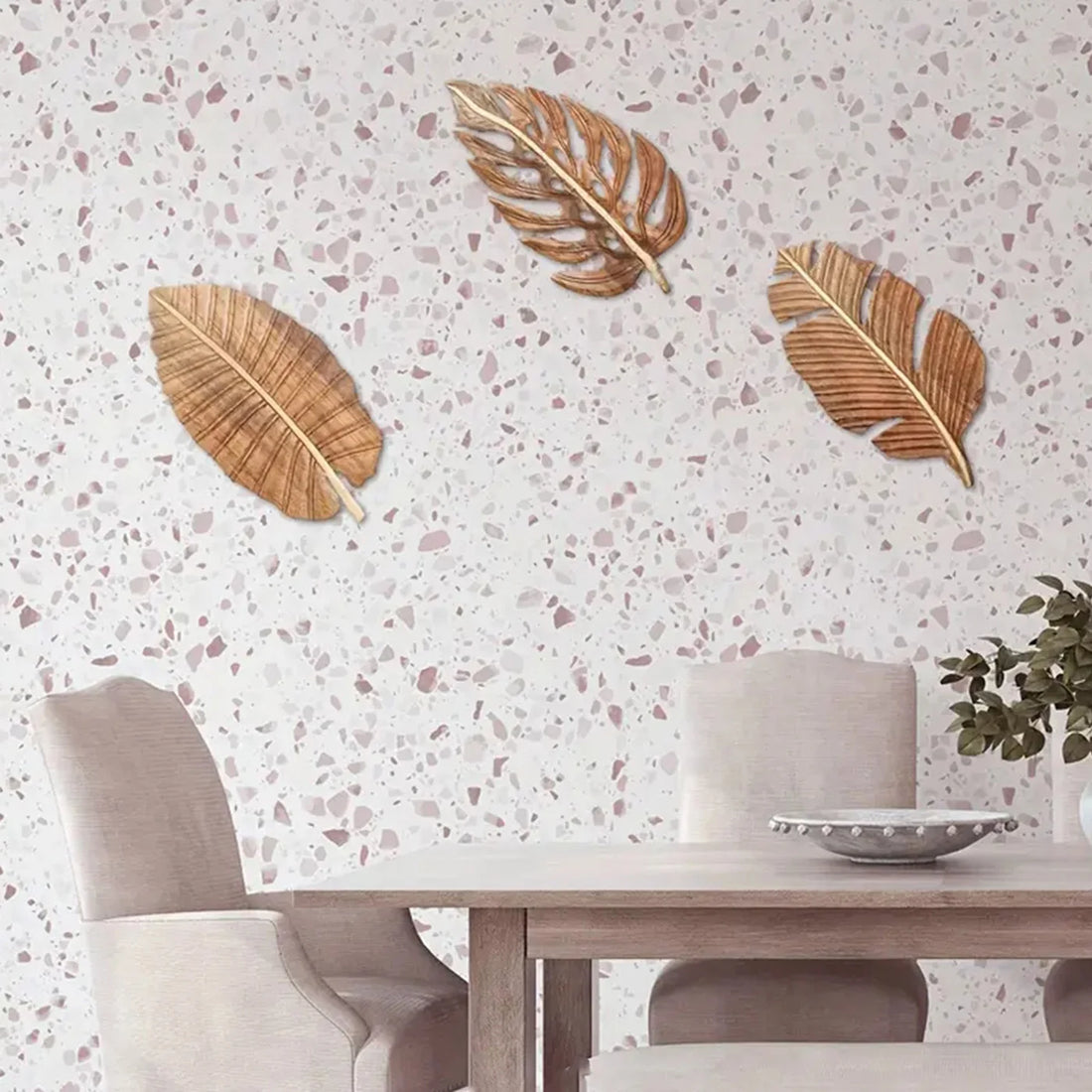 Boho Wood Leaf Art