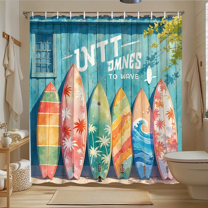 Vintage Surfboard Curtain