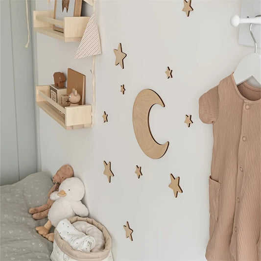 Moon Stars Wooden Decor